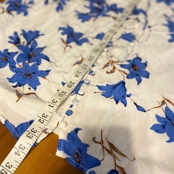 Entro Blue and White Floral Midi‎ Dress - Picture 11 of 11